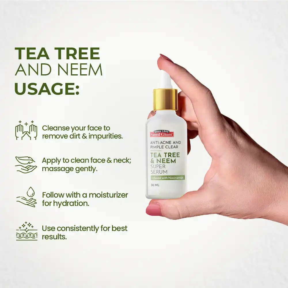 Tea Tree & Neem Anti-Acne and Pimple Clear Super Serum - Image 4